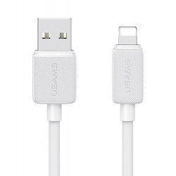 USAMS καλώδιο Lightning σε USB US-SJ689, 2.4A, 480Mbps, 1m, λευκό