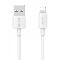 USAMS καλώδιο Lightning σε USB US-SJ709, 2.4A, 480Mbps, 1m, λευκό