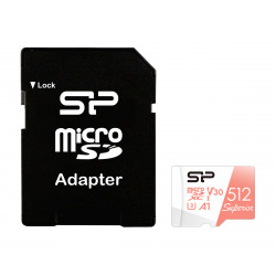 SILICON POWER κάρτα μνήμης microSDXC Superior, 512GB, C10 UHS-I U3 A1 V30