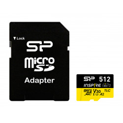 SILICON POWER κάρτα μνήμης microSDXC Inspire, 512GB, UHS-I U3 A1 V30