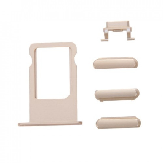 Πλαϊνά πλήκτρα και Βάση Sim για iPhone 7 Plus, Gold