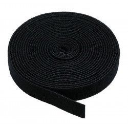 POWERTECH ταινία τύπου velcro TIES-003, πολλαπλών χρήσεων, 20mm, 3m, μαύρη