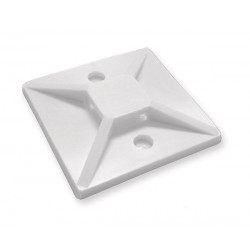 POWERTECH αυτοκόλλητη βάση δεματικών TIES-004, 30x30mm, 50τμχ, λευκό