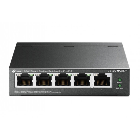 TP-LINK desktop switch TL-SG1005LP, 5-Port Gigabit, 4x PoE+, V4.0