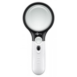 GOOBAY μεγεθυντικός φακός χειρός 41255 με φωτισμό LED, 1.75x & 12.25x