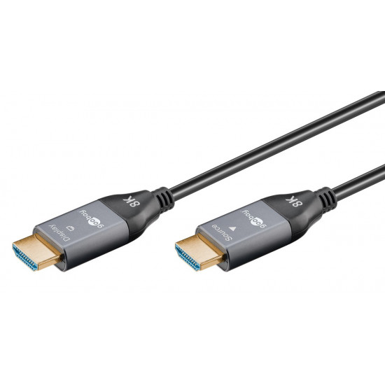 GOOBAY καλώδιο HDMI 2.1 76274 με Ethernet, AOC, 8K/60Hz, 48 Gbps, 10m, μαύρο