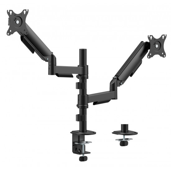POWERTECH βάση γραφείου για 2x οθόνες PT-1628, 17-32