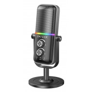 CMTECK επιτραπέζιο μικρόφωνο XM600, omnidirectional/καρδιοειδές, USB, RGB LED, μαύρο