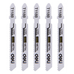 DELI σετ λάμες σέγας DH-QJT012-E4 για μέταλλο, T118B, 5τμχ