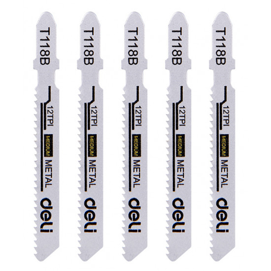 DELI σετ λάμες σέγας DH-QJT012-E4 για μέταλλο, T118B, 5τμχ