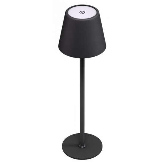 GOOBAY επιτραπέζιο φωτιστικό 77673, 3000K, dimmable, επαναφορτιζόμενο, μαύρο
