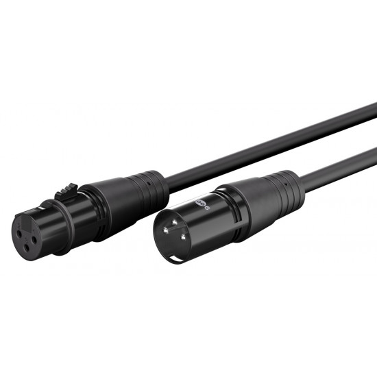 GOOBAY καλώδιο προέκτασης ήχου XLR 80038, 3m, μαύρο