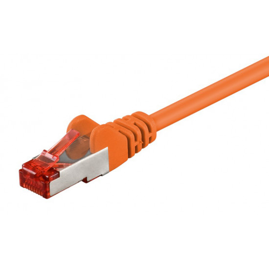 GOOBAY καλώδιο δικτύου 93468, CAT 6 S/FTP, copper, 250MHz, 1m, πορτοκαλί