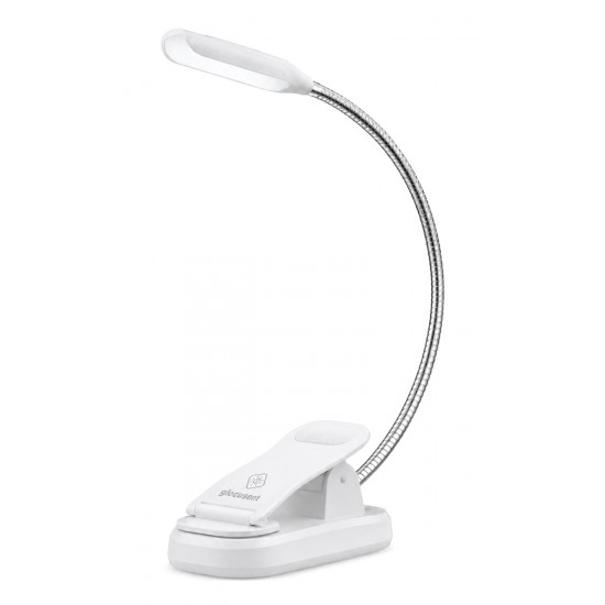 GLOCUSENT LED φακός διαβάσματος GLCSNTBL105W, επαναφορτιζόμενος, έως 45lm, λευκός