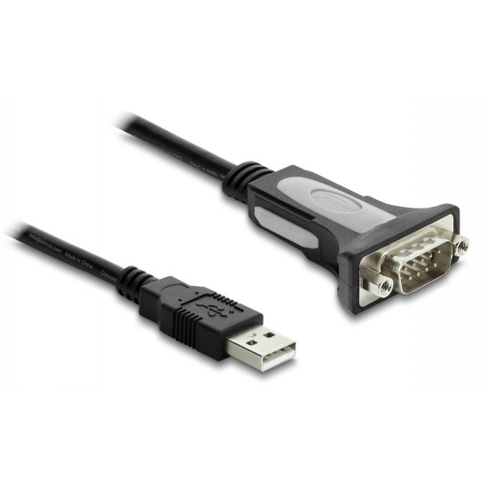 DELOCK καλώδιο USB σε RS-232 66922, 921.6Kbps, 3m, μαύρο