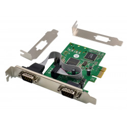 POWERTECH κάρτα επέκτασης PCIe σε 2x serial ST349, 921.6Kbps, SB16C1052PCI