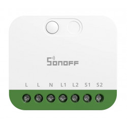 SONOFF smart διακόπτης MINI DUO, 2 κανάλια, WiFi, συμβατός με Matter, 16A, λευκός