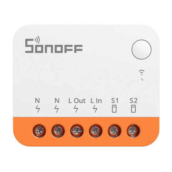 SONOFF smart διακόπτης MINIR4, 2 κανάλια, WiFi, 10A, λευκός