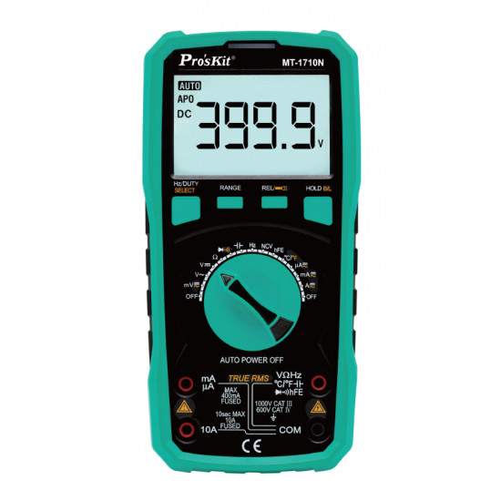 PROSKIT ψηφιακό πολύμετρο MT-1710N, μέτρηση AC/DC, True RMS, NCV