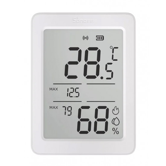 SONOFF smart θερμόμετρο & υγρασιόμετρο AirGuard TH, έως 60°C, ZigBee 3.0 & Bluetooth, λευκό