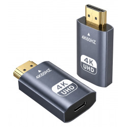 POWERTECH αντάπτορας HDMI σε USB-C CAB-UC104, 4K/60Hz, γκρι