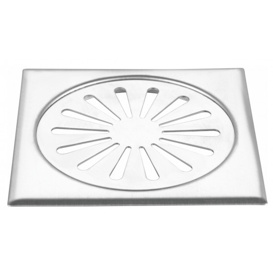 BRUNO σχάρα δαπέδου BRN-0311, fixed, ανοξείδωτο ατσάλι, 12x12cm, brushed