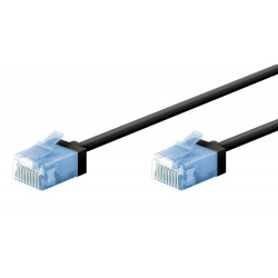 GOOBAY καλώδιο δικτύου 74239, CAT 6A U/UTP, ultra slim, copper, 500MHz, 5m, μαύρο