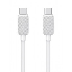 USAMS καλώδιο USB-C σε USB-C US-SJ691, 60W, 480Mbps, 1m, λευκό