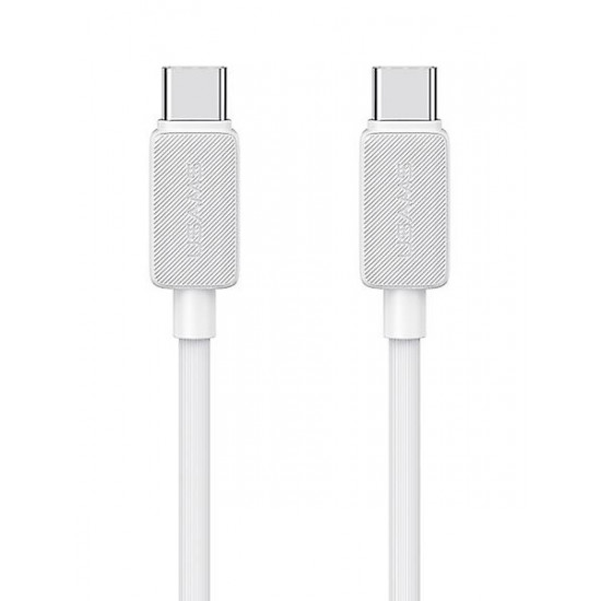 USAMS καλώδιο USB-C σε USB-C US-SJ691, 60W, 480Mbps, 1m, λευκό
