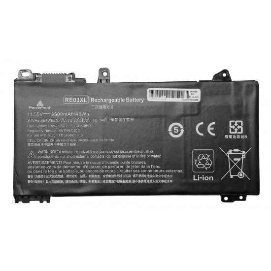 POWERTECH συμβατή μπαταρία RE03-3S1P για HP ProBook 430/440/450/455 G6