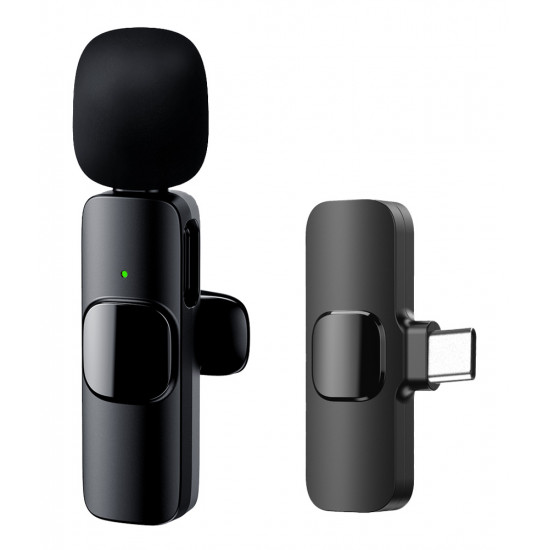 APEXEL ασύρματο μικρόφωνο APL-MIC003, USB-C, 2.4GHz, μαύρο