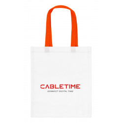 CABLETIME τσάντα CT-BAG, 33.5x38.5cm, λευκή