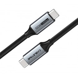 CABLETIME καλώδιο USB-C CT-C160-PU31-CMCM2, USB 3.2, 100W, 20Gbps, 4K, 1.5m, μαύρο