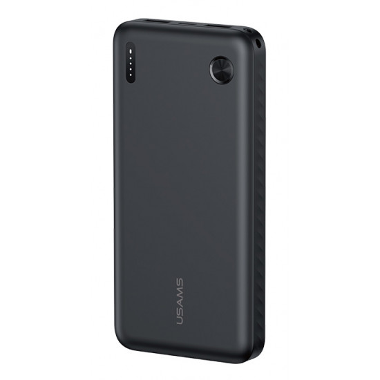 USAMS power bank CD253, 2x θύρες εξόδου, 10000mAh, 10W, μαύρο