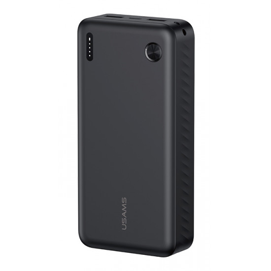 USAMS power bank CD254, 2x θύρες εξόδου, 20000mAh, 10W, μαύρο