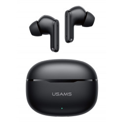 USAMS earphones με θήκη φόρτισης E05, True Wireless, BT 6.0, μαύρα