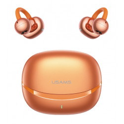 USAMS earphones με θήκη φόρτισης Echo R03, OWS, Φ11mm, 40/300mAh, πορτοκαλί
