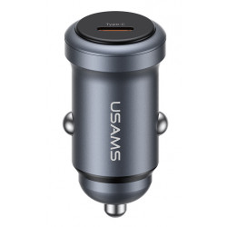 USAMS φορτιστής αυτοκινήτου CC321, USB-C, 30W, γκρι