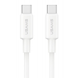 USAMS καλώδιο USB-C SJ763, 60W, 480Mbps, 1m, λευκό