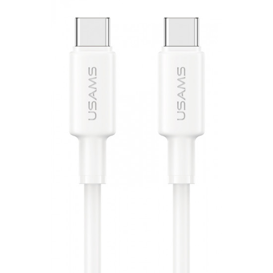 USAMS καλώδιο USB-C SJ763, 60W, 480Mbps, 1m, λευκό