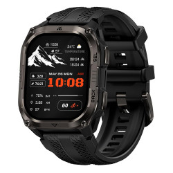 KOSPET smartwatch PULSE 2, heart rate, 1.96 AMOLED, GPS, 5 ATM & IP69, με φακό, μαύρο