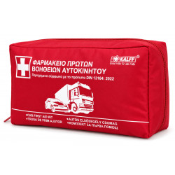 KALFF kit πρώτων βοηθειών για οχήματα FK7151-99, DIN 13164-2022, κόκκινο