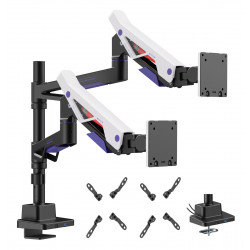 BRATECK gaming βάση γραφείου για 2x οθόνες LDT95-C024UCP, 24-57, έως 27kg, heavy duty