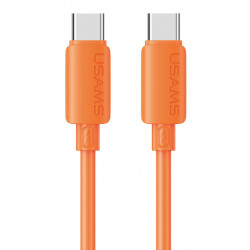 USAMS καλώδιο USB-C SJ787, σιλικόνης, 60W, 480Mbps, 1m, πορτοκαλί