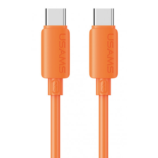 USAMS καλώδιο USB-C SJ787, σιλικόνης, 60W, 480Mbps, 1m, πορτοκαλί