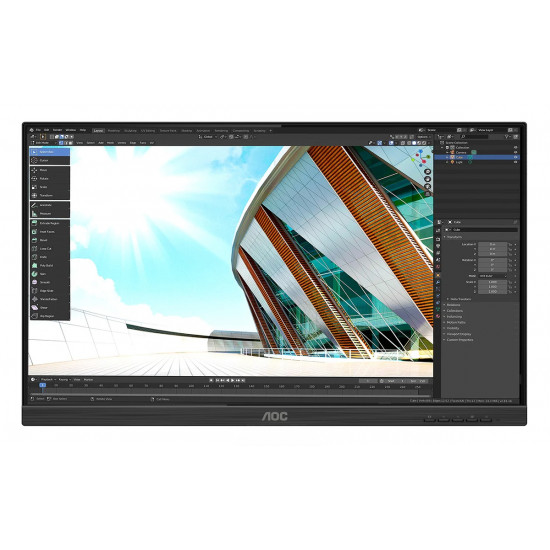 AOC used οθόνη 24P2Q IPS-LED, 23.8 1920x1080, VGA/DVI/DisplayPort/HDMI, χωρίς βάση, Grade B