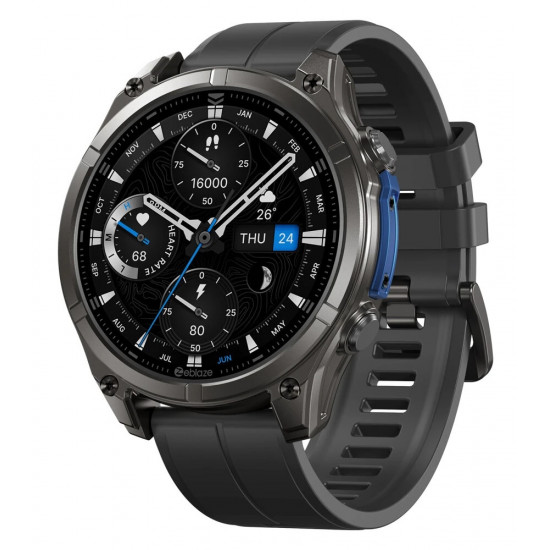 ZEBLAZE smartwatch Vibe 8 με φακό, heart rate, 1.43 AMOLED, 5 ΑΤΜ, MIL-STD-810H, μαύρο