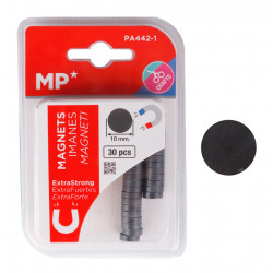 MP σετ μαγνήτες PA442-1, στρογγυλοί, 10mm, ανθρακί, 30τμχ