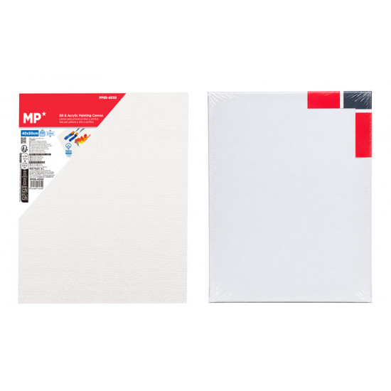 MP καμβάς καρτολίνο ζωγραφικής PP95-4050, 40x50cm, 280gr/m², λευκός
