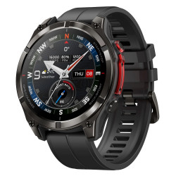 ZEBLAZE smartwatch Stratos 4 Pro με φακό, heart rate, 1.43 AMOLED, GPS, 5 ΑΤΜ, μαύρο